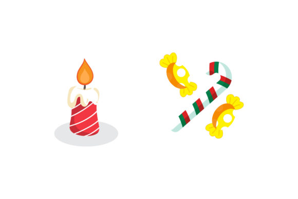 Candy Candle Christmas Asset: A Festive Graphics Delight