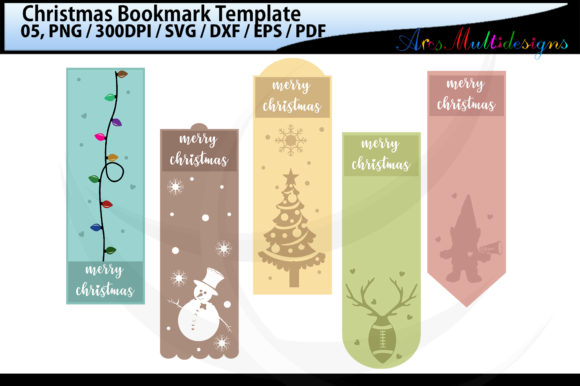 Christmas Bookmark Template Porch Sign: A Festive Graphics Delight