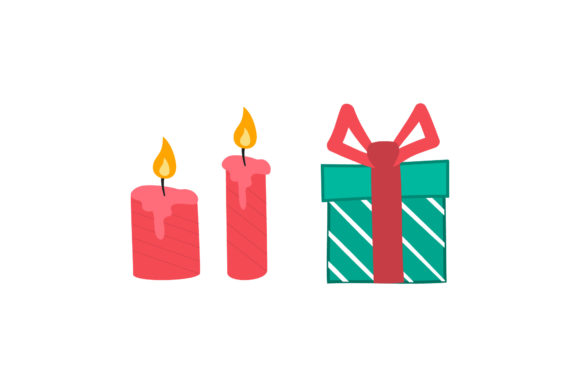 Christmas Candle and Gift Graphics: A Festive Brand Boost