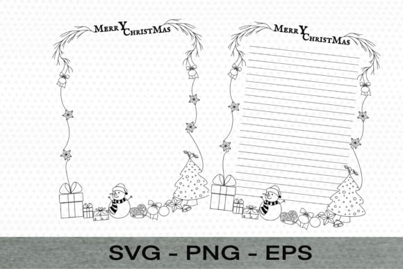 Christmas Frame Unlined Note SVG: A Versatile Graphics Asset