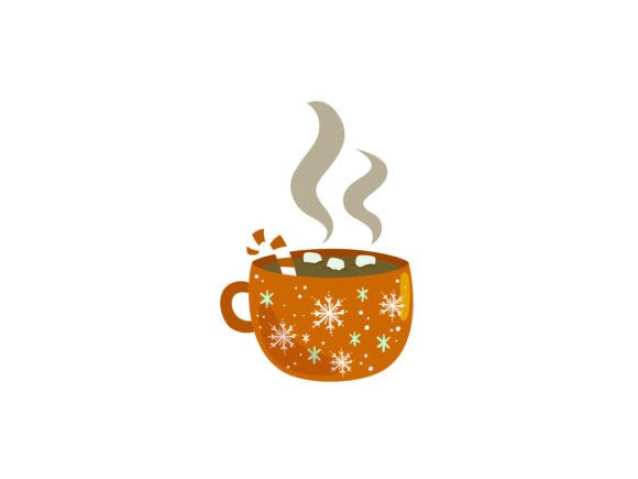 Christmas Illustration Hot Coffee: Perfect for Festive Graphics