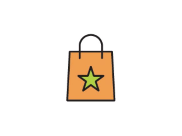 Christmas Illustration Orange Goodie Bag: A Versatile Graphics Asset