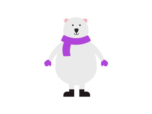 Christmas Illustration Polar Bear: A Versatile Graphic Asset