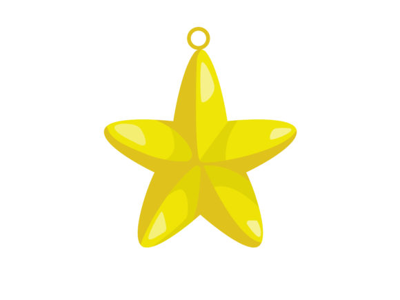 Christmas Illustration Yellow Star: A Versatile Graphics Asset