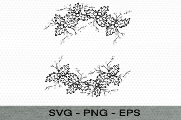Christmas Leaves Branch, Wreath: A Versatile Graphics Asset