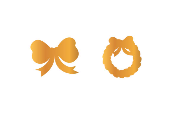 Christmas Ribbon Decoration Set: A Versatile Graphics and Illustrations Asset