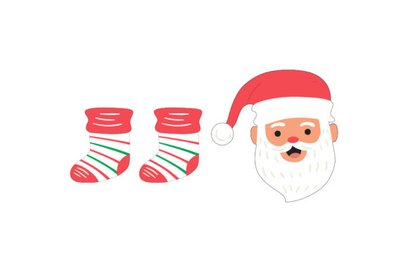 Christmas Santa and Stocking Embroidery Set