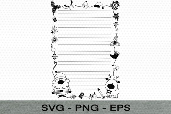 Christmas Santa Frame Lined Note: A Versatile Graphic for Seasonal Content