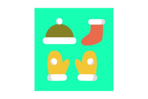 Christmas Socks Gloves Illustrations for Festive Graphics