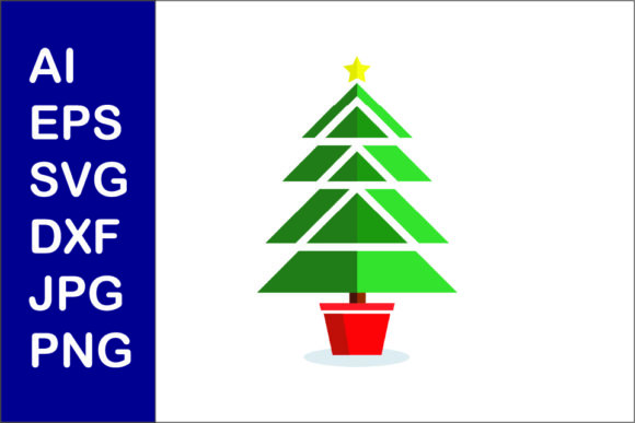 Christmas Tree Flat Illustration: A Versatile Graphics Asset