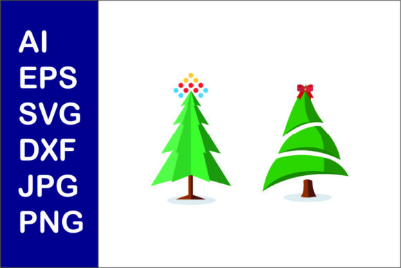 Christmas Tree Flat Illustration: A Versatile Graphics Asset