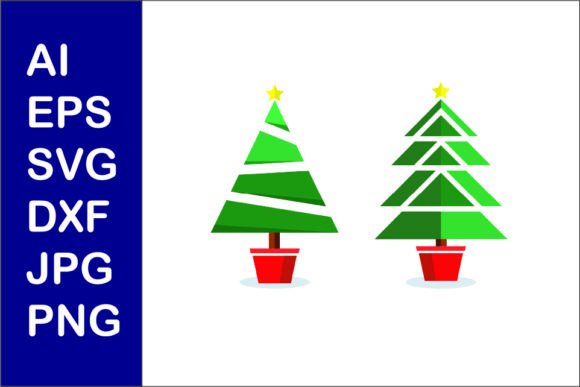 Christmas Tree Flat Illustration Svg 010