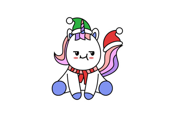 Christmas Unicorn Illustration: A Festive Graphics Delight