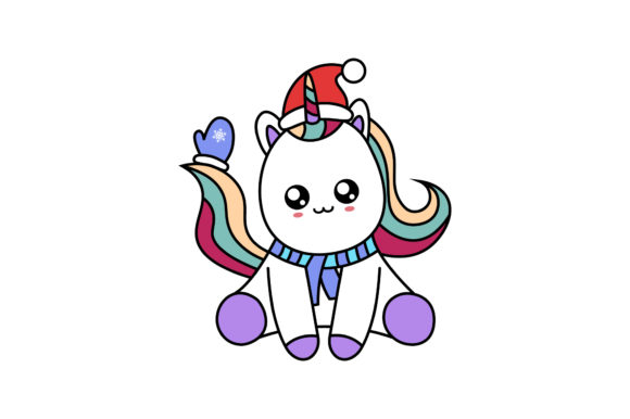 Christmas Unicorn Illustration Vectors: A Festive Graphic Asset