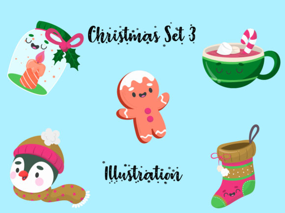Christmas Vector Bundle Set for Kids 3: Perfect Graphics for Engaging Illustrations
