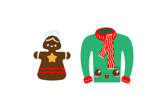 Christmas Vector Cookies Sweater: A Festive Graphic for Branding