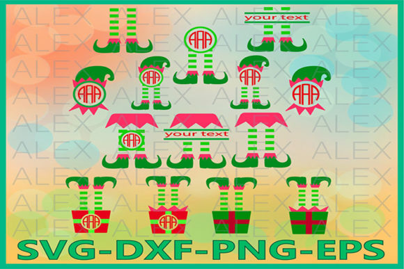 Elf Monogram, Christmas: A Festive Graphic for Creative Projects