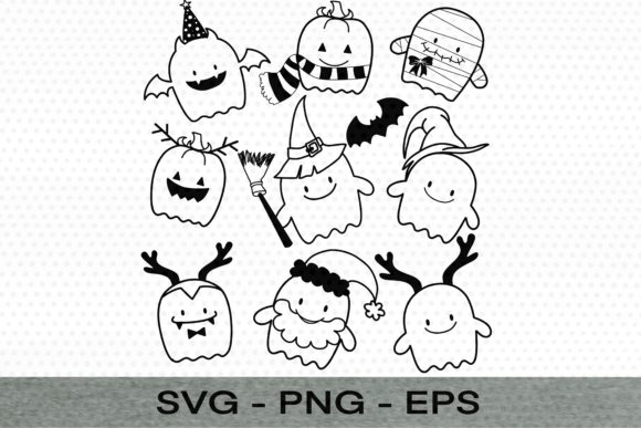 Ghost Halloween, Ghost Christmas: Spooky and Festive Graphics