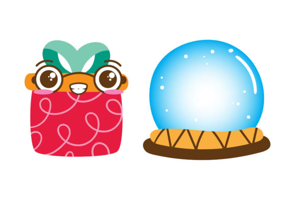 Gift and Snowball Christmas Set: A Festive Embroidery Design