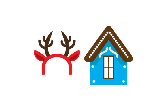 House and Horn Christmas Set: Perfect Graphics for Handmade Creations