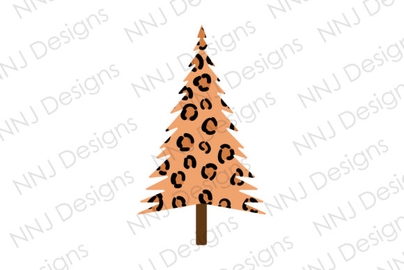 Leopard Christmas Tree SVG: A Festive Graphic for Handmade Creations