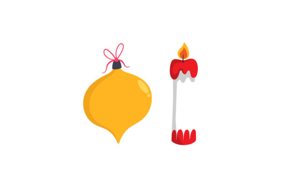 Ornament and Candle Christmas Set: A Festive Graphics Bundle