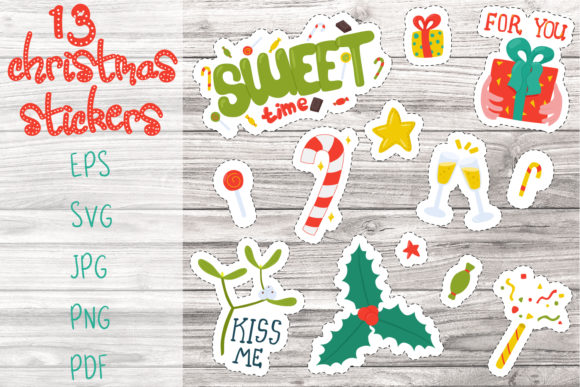 Printable Christmas Stickers: Festive Graphics for Local Brands
