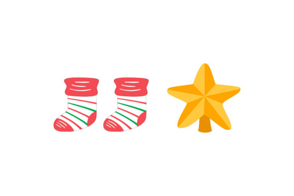 Stocking Star Set: A Versatile Christmas Graphics Illustration