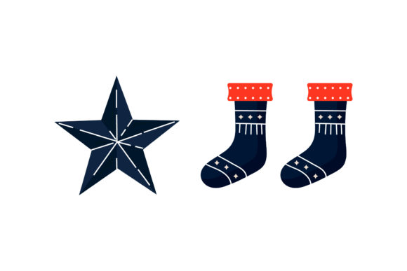 Stocking Tree Top Hat Christmas Set: Festive Graphics for Local Brands